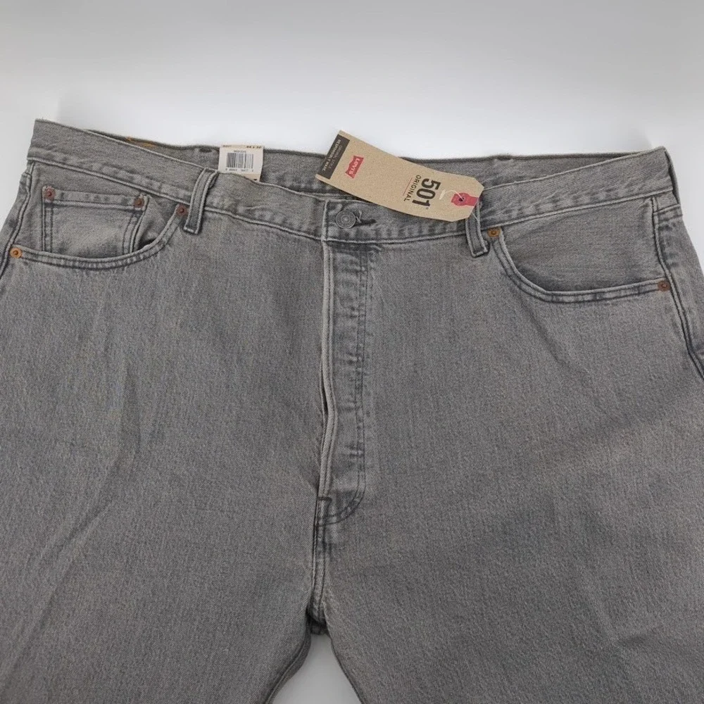 Levi's 501 Original Fit Jeans Men 44x30‎ Gray Button Fly Straight Leg NWT *READ*